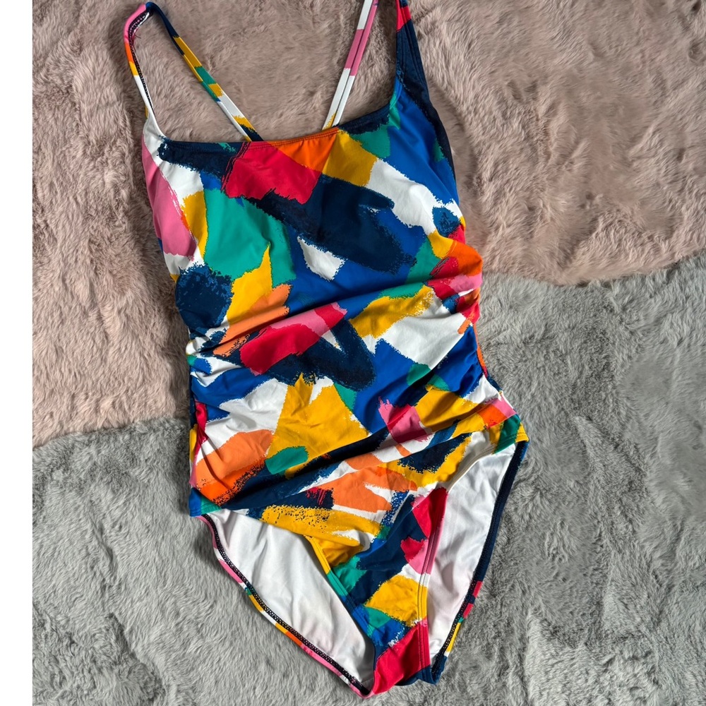 Nautical one piece swimsuit